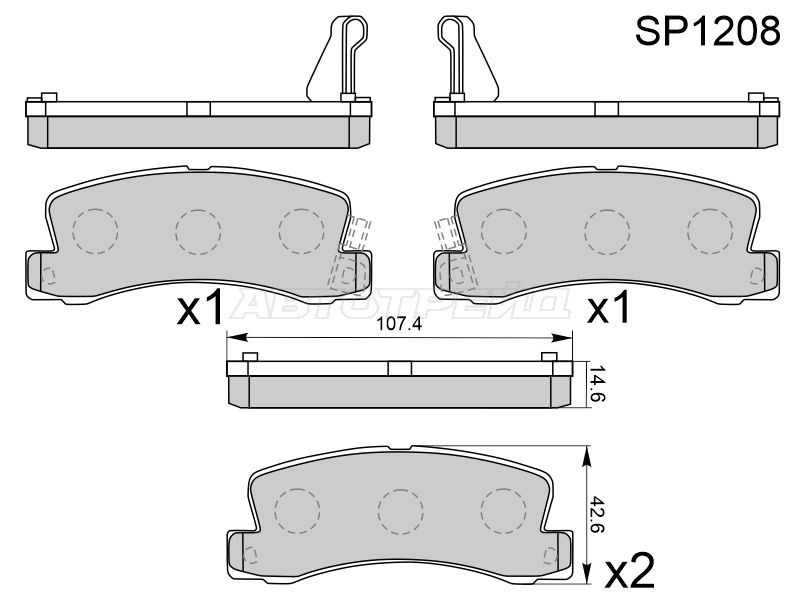 Колодки тормозные зад TOYOTA HARRIER 01-03/TOYOTA COROLLA/LEVIN/TRUENO GT 95 HI-Q-SANGSIN-BRAKE SP1208