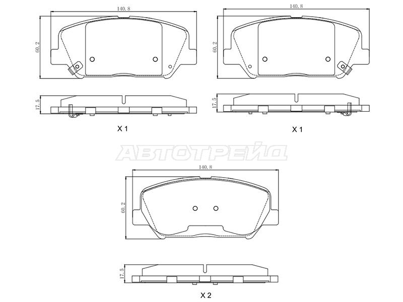 Колодки тормозные (Спереди) Kia Ceed 12-18 / Cerato 13-21