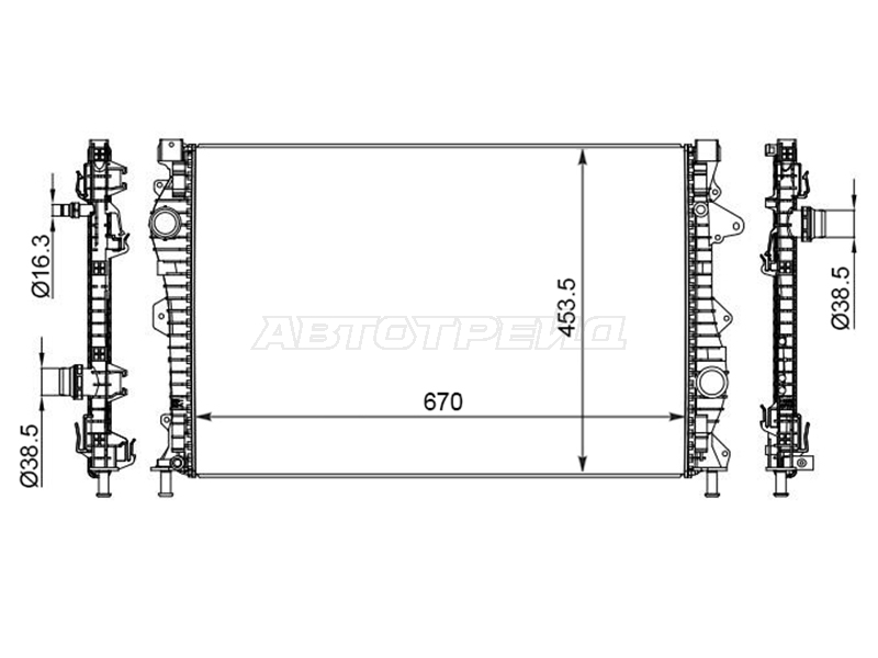 Радиатор Land Rover Discovery Sport 14-23 / Range Rover Evoque 15-18