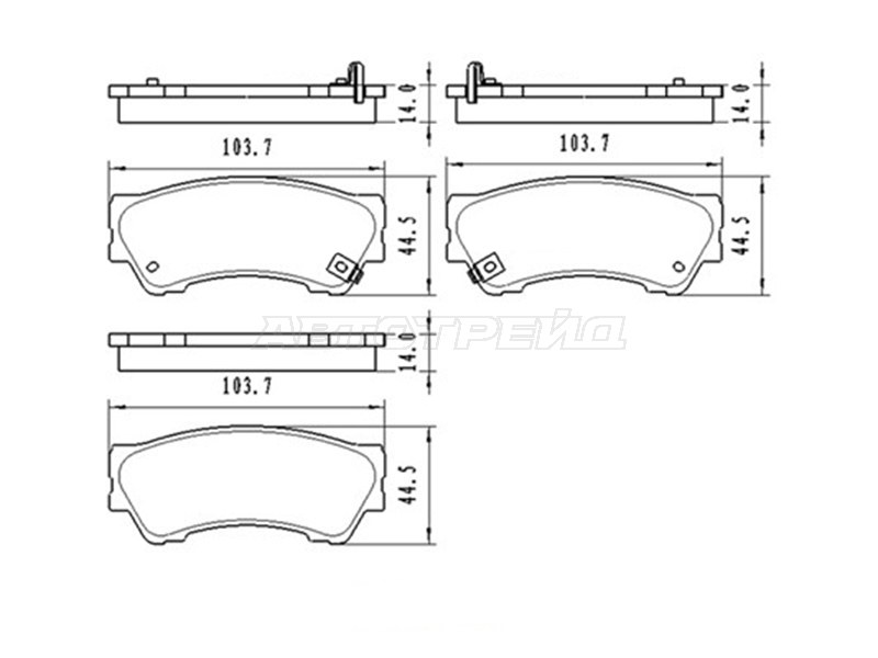 Колодки тормозные перед HONDA LIFE 03-/ZEST 06 SAT ST280186