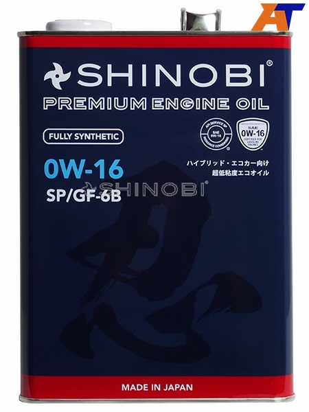 Масло моторное синтетическое SHINOBI SP/GF-6B 0W- 16 4L SHINOBI SH0034