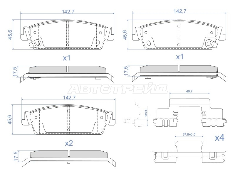 Колодки тормозные (Сзади) Chevrolet Tahoe 06-21 / Cadillac Escalade 06-21
