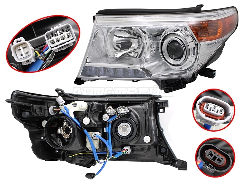 Фара Toyota Land Cruiser (J200) 12-15 (Слева/ Ксенон/Галоген/ С электрокорректором)