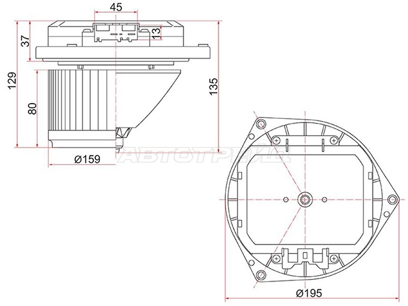 Мотор отопителя салона (Левый руль) Infiniti FX35 08-12 / Nissan Murano 02-16