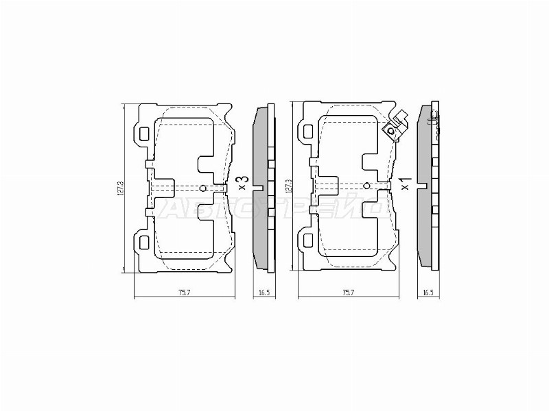 Колодки тормозные передние SAT STD10601TG1C