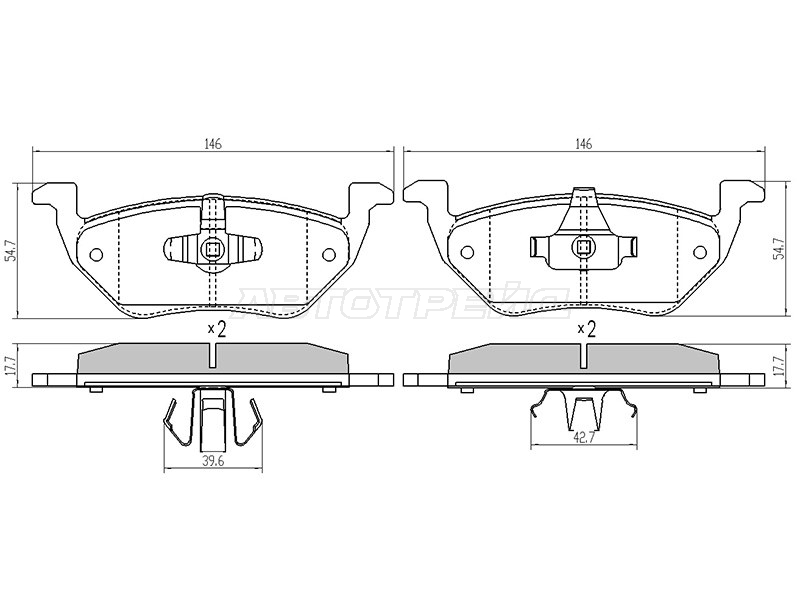 Колодки тормозные (Сзади) Ford Escape 00-12 / Maverick 00-07