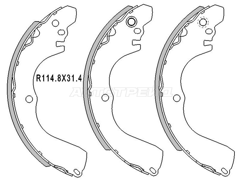 Колодки тормозные барабанные Mitsubishi Lancer 95-10 / Outlander 02-09