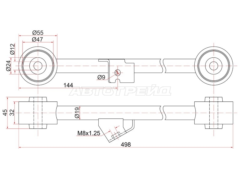 Рычаг подвески Honda HR-V 98-07 (Снизу/ Сзади/ Справа)