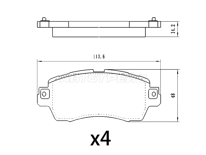 Колодки тормозные (Спереди) Daihatsu Move 14-23 / Tanto 13-19
