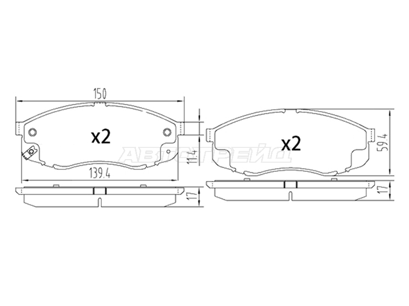 Колодки тормозные (Спереди) Changan UNI-T 20-