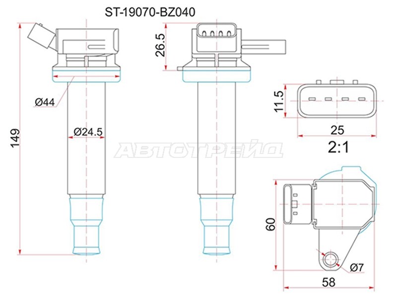 Катушка зажигания Toyota Passo 04-10 / bB 05-16 3SZVE;K3VE