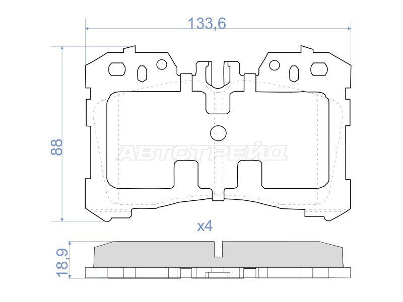 Колодки тормозные (Спереди) Lexus LS 06-17