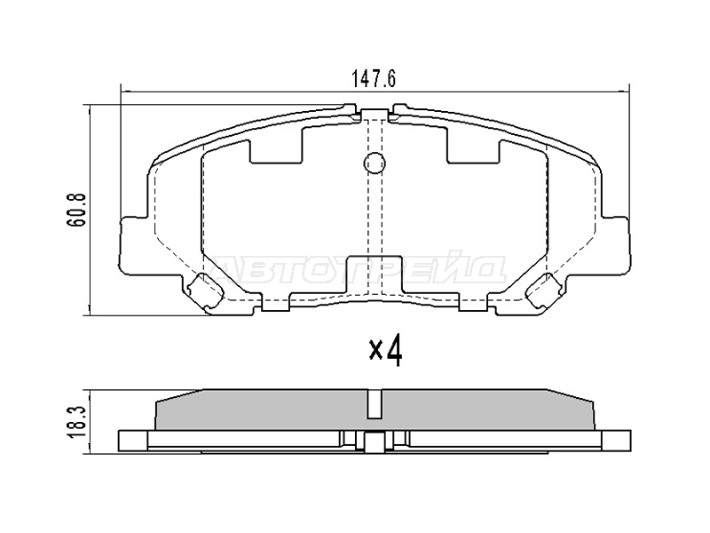 Колодки тормозные (Спереди) Toyota Alphard (H20,H30) 08-23 / Estima 06-