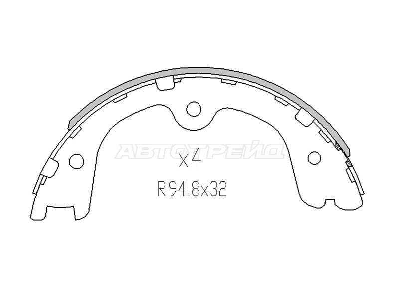 Колодки тормозные барабанные Infiniti FX35 06-12 / Nissan Murano 02-16