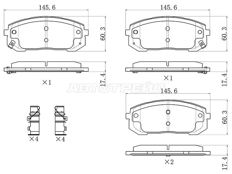 Колодки тормозные (Спереди) Hyundai Elantra 20- / Sonata 19-