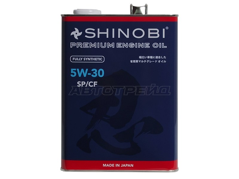 Масло моторное синтетическое SHINOBI SP/GF-5/CF 5W-30 4L SHINOBI SH0032