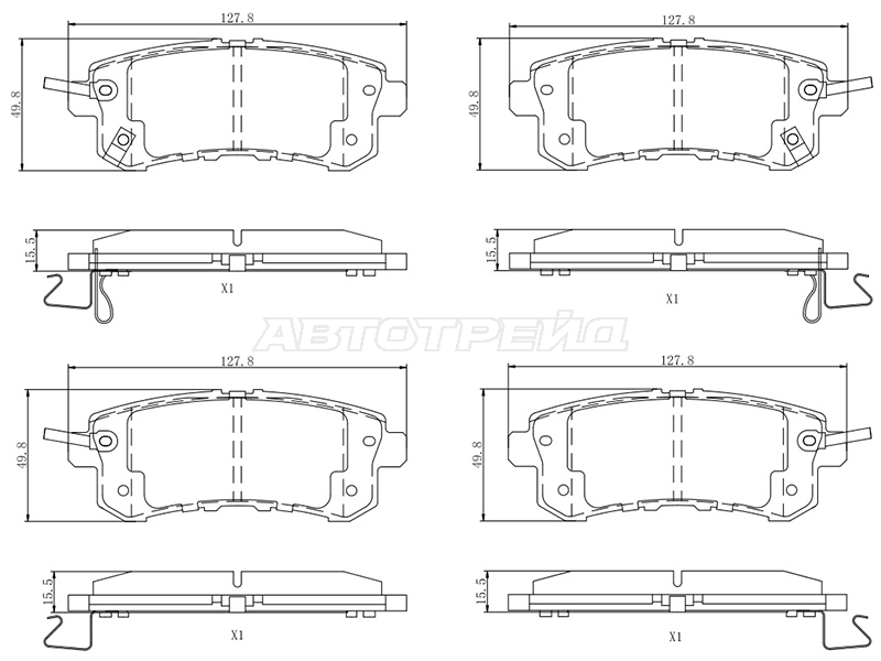 Колодки тормозные (Сзади) Nissan Patrol 10-24 / Infiniti QX56 10-13