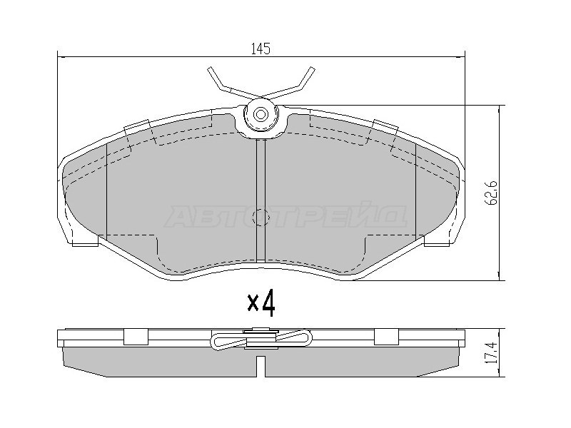 Колодки тормозные (Спереди) Nissan Primastar 02-06 / Opel Vivaro 01-06
