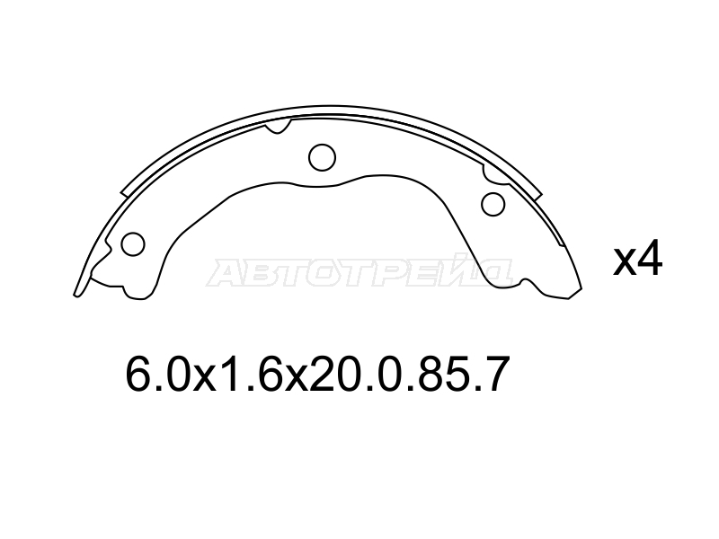 Колодки тормозные барабанные (Сзади/ Стояночный тормоз) Nissan Primera 01-08 / X-Trail 00-07