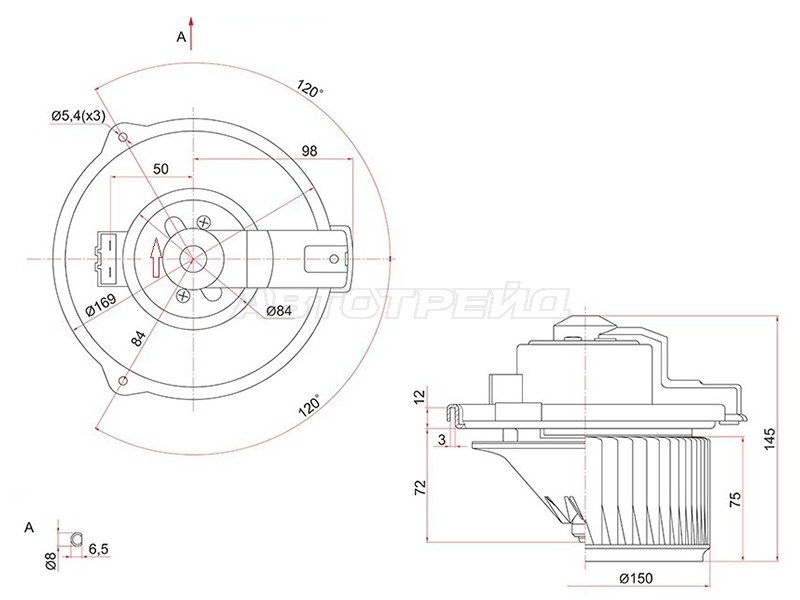 Мотор отопителя салона (Левый руль) Toyota Camry (XV20,XV30) 96-06 / Harrier 03-13