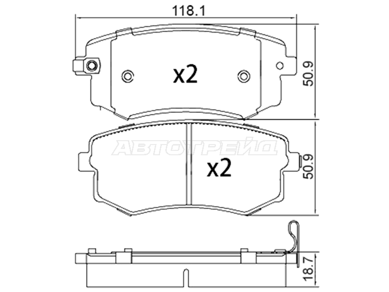 Колодки тормозные (Сзади) Sollers Atlant 22- / JAC Sunray 12-