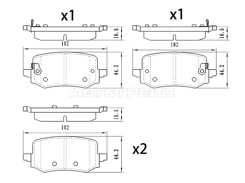 Колодки тормозные (Сзади) Hyundai Elantra 20- / Tucson 21-
