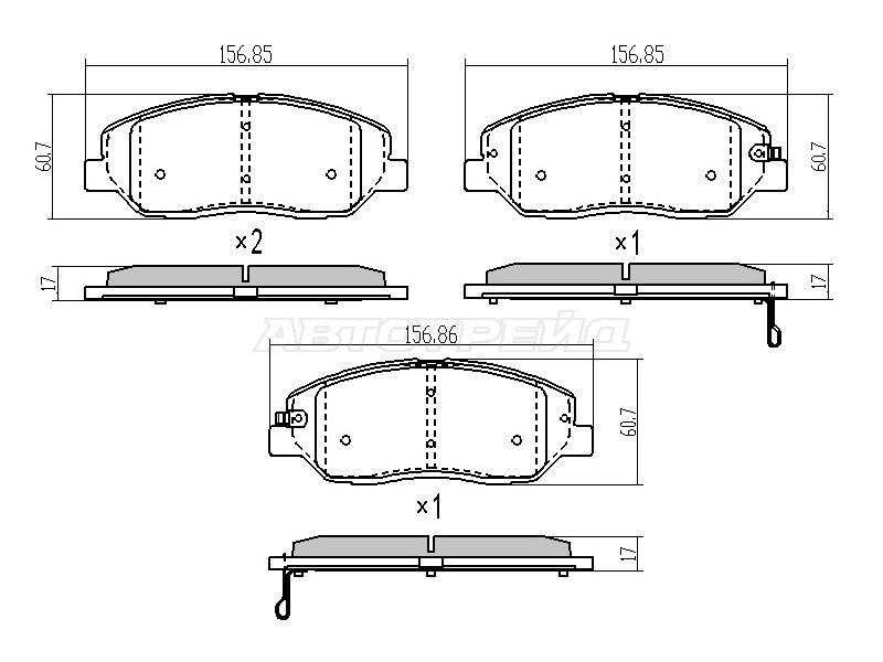 Колодки тормозные (Спереди) Hyundai Santa Fe 05-21 / Kia Sorento 09-21