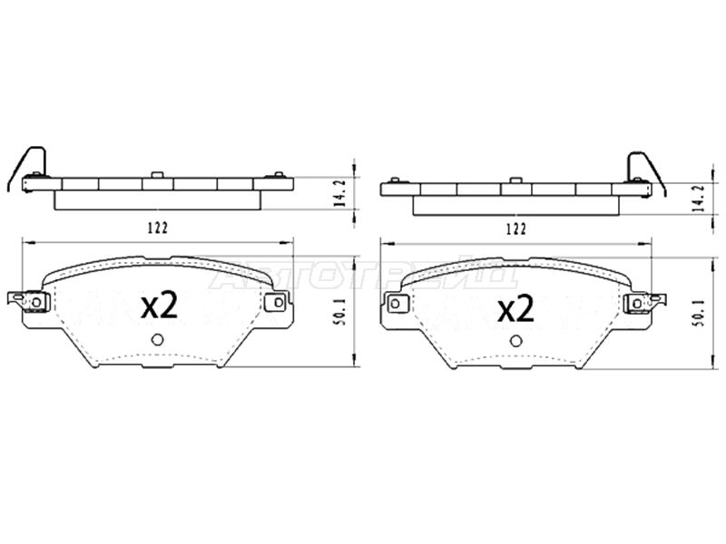 Колодки тормозные (Сзади) Mazda CX-8 17-22 / CX-9 15 SAT ST280119