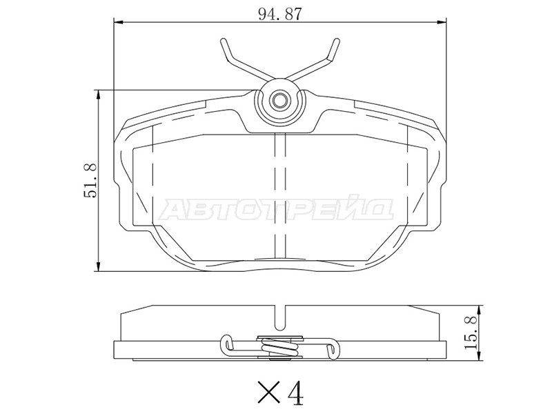 Колодки тормозные (Сзади) Land Rover Discovery 98-04 / Range Rover 94-02