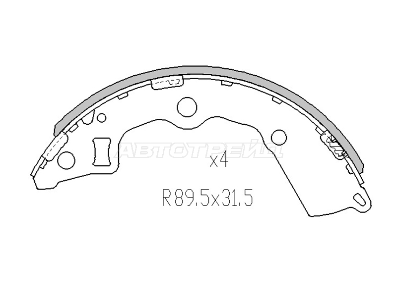 Колодки тормозные барабанные Kia Picanto 03-11