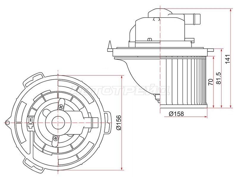 Мотор отопителя салона (Левый руль) Mazda 3 03-09 / 5 04-11