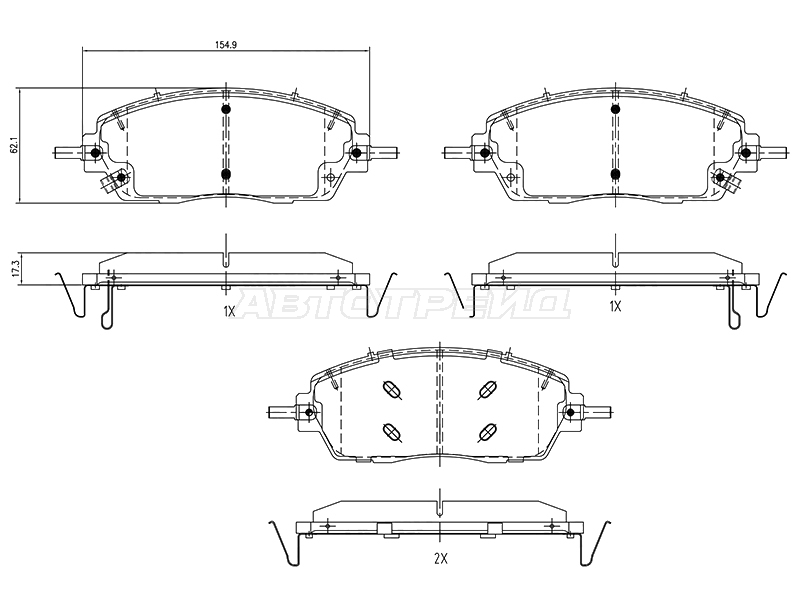 Колодки тормозные (Спереди) Haval Dargo 22- / H6 13-20