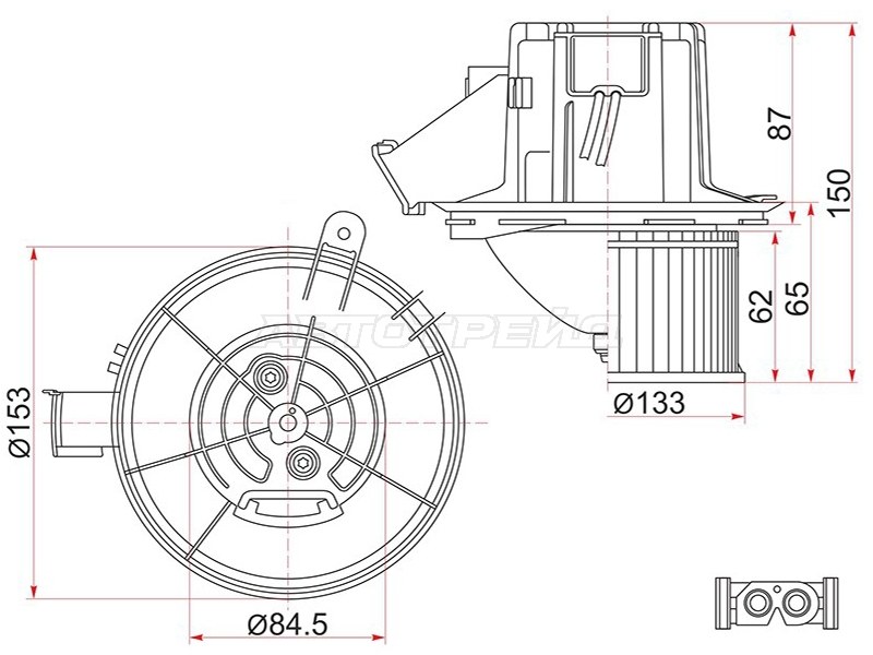 Мотор отопителя салона (Левый руль) Mercedes-Benz C-Class 07-15 / E-Class 09-17