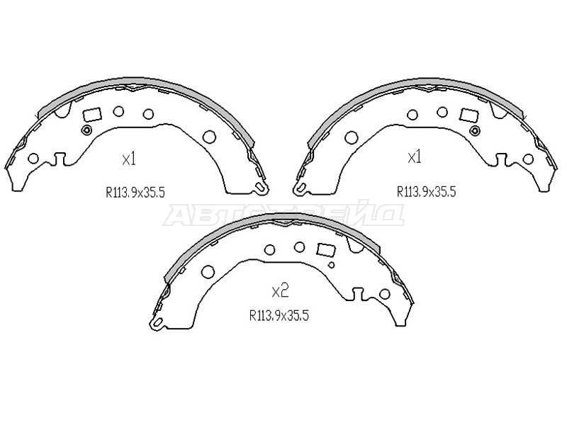 Колодки тормозные барабанные Toyota Allion (T260) 07-21 / Corolla 06-19