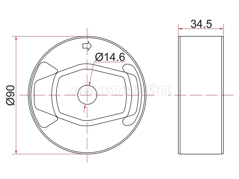 Опора редуктора Toyota Corolla (E150) 06-13 / RAV4 05-13