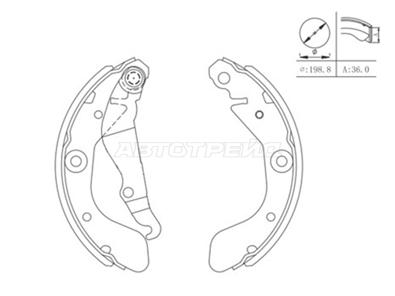 Колодки тормозные барабанные Chevrolet Aveo 11- / Cobalt 13-
