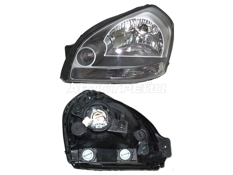 Фара Hyundai Tucson 04-09 (Слева/ Галоген/ Ручная регулировка)