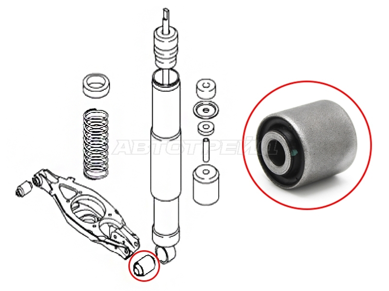 Сайлентблок SsangYong Actyon 05-13 / Actyon Sports 06-12