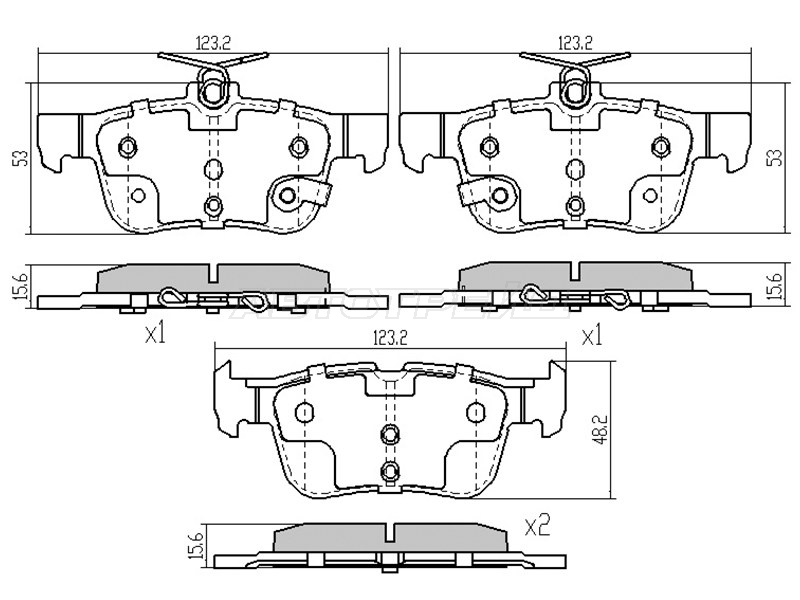 Колодки тормозные (Сзади) Ford Mondeo 14-19 / S-MAX 15-