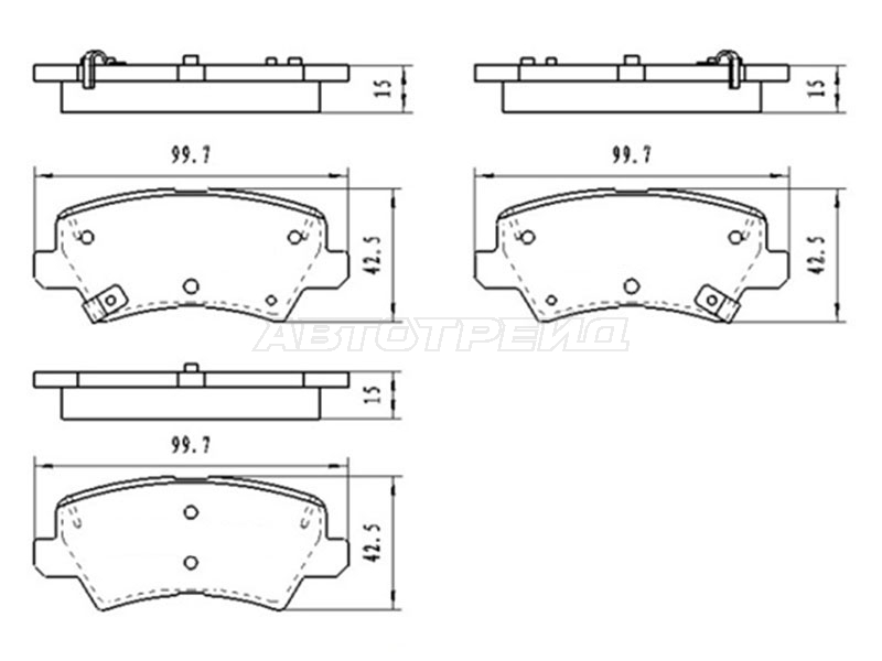 Колодки тормозные (Сзади) Kia Optima 16-18 / Soul 13-16