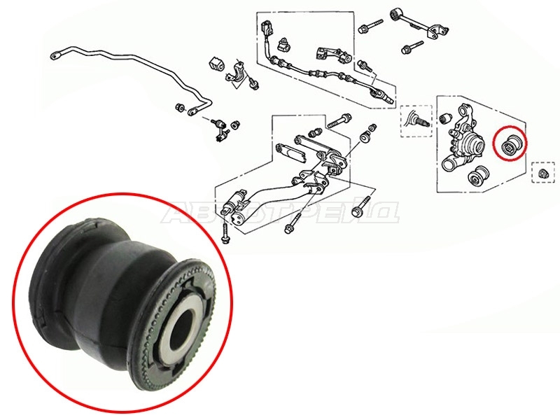 Сайлентблок цапфы Honda Civic 00-06 / Civic Ferio 00-05