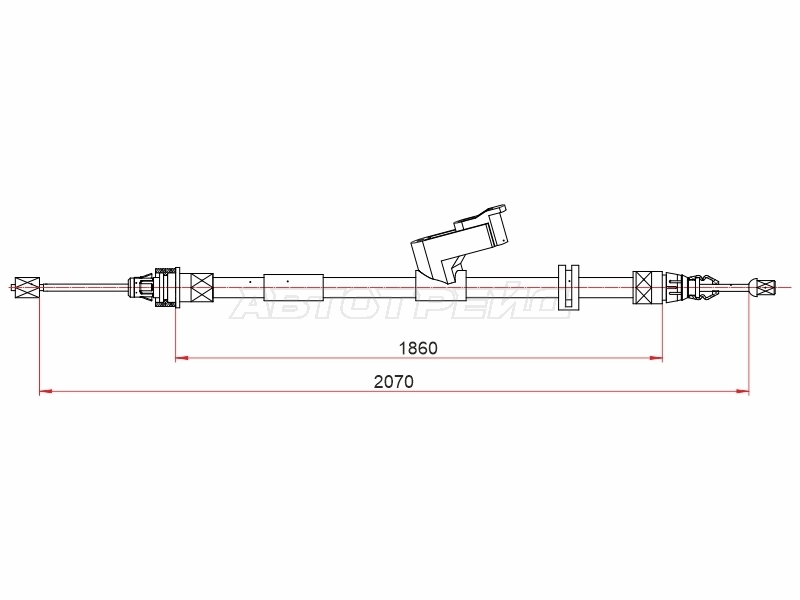 Трос ручного тормоза Ford Mondeo 07-19 / Galaxy 00-15 (Слева)