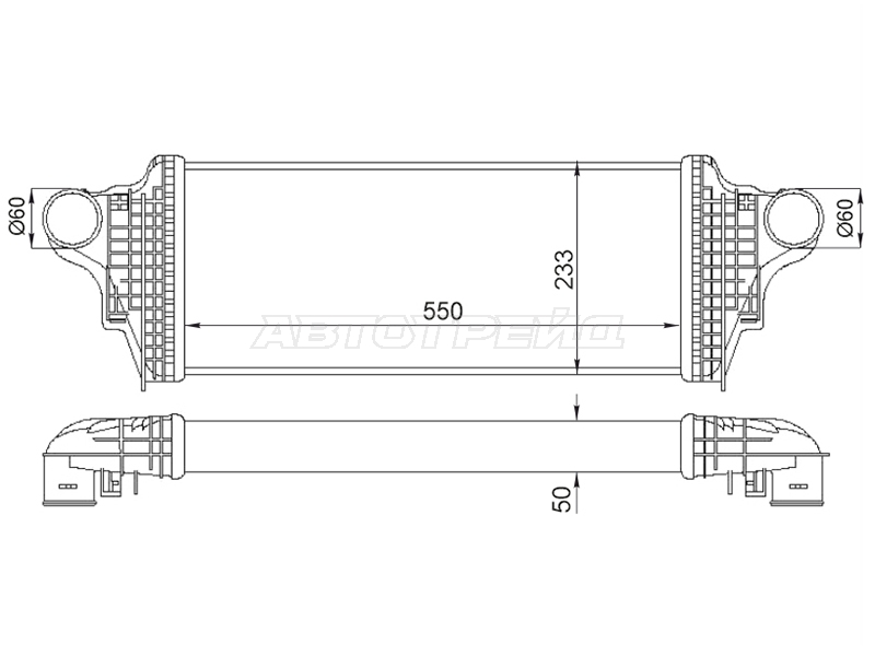 Интеркулер Mercedes-Benz M-Class 05-11 / GL-Class 06-12