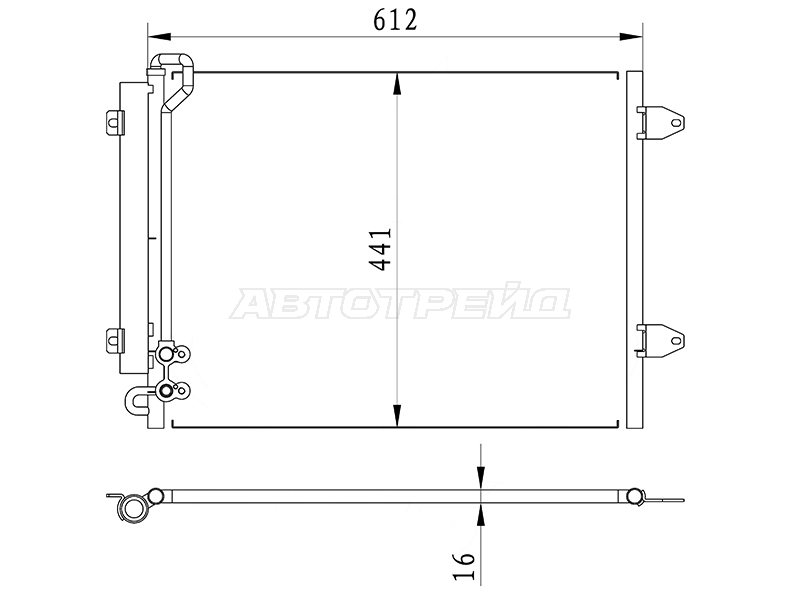 Радиатор кондиционера Volkswagen Passat 05-15 / Passat CC 08-16