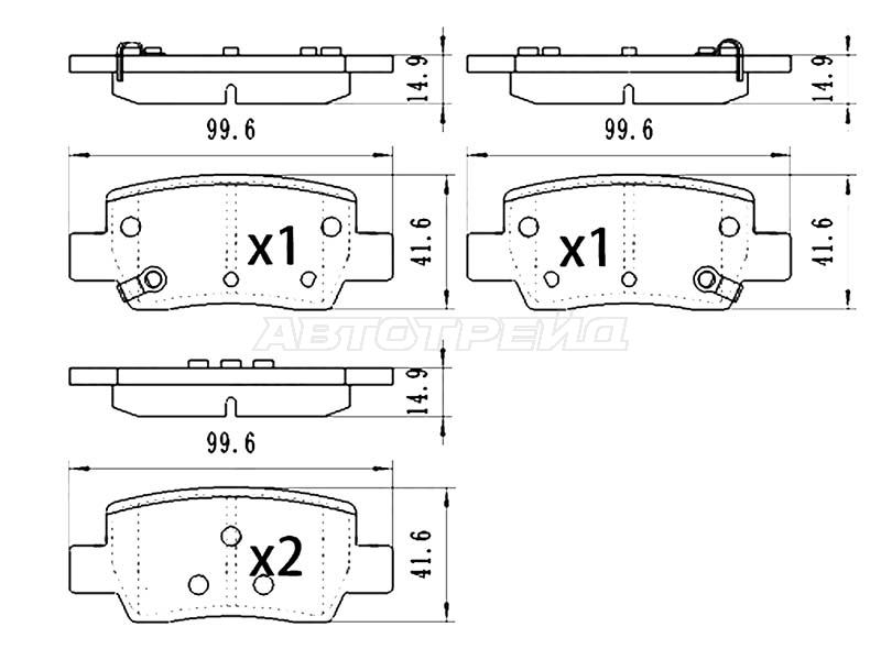 Колодки тормозные (Сзади) Hyundai Elantra 20- / Kia K5 19-