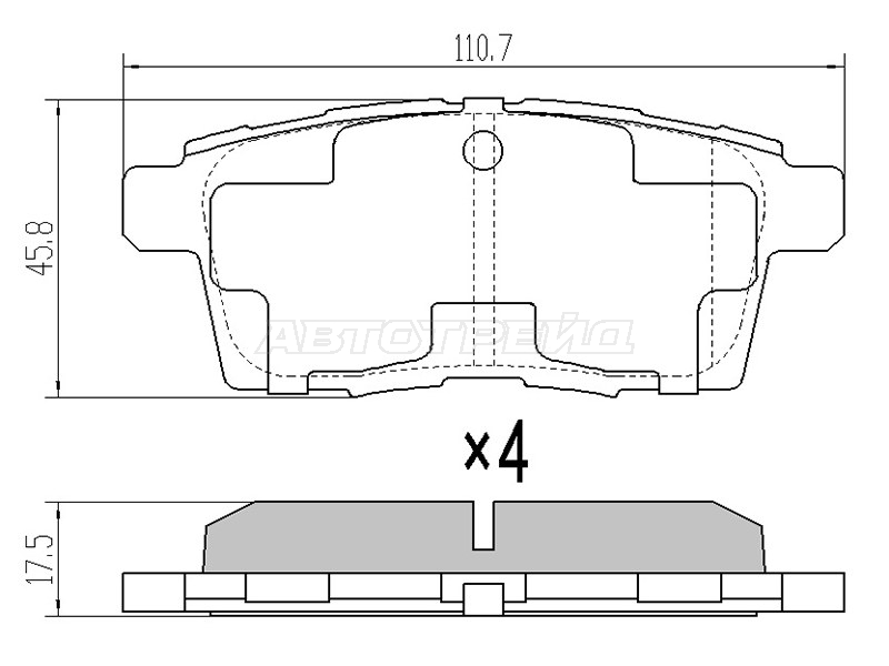 Колодки тормозные (Сзади) Mazda CX-7 06-12 / Ford Edge 06-14
