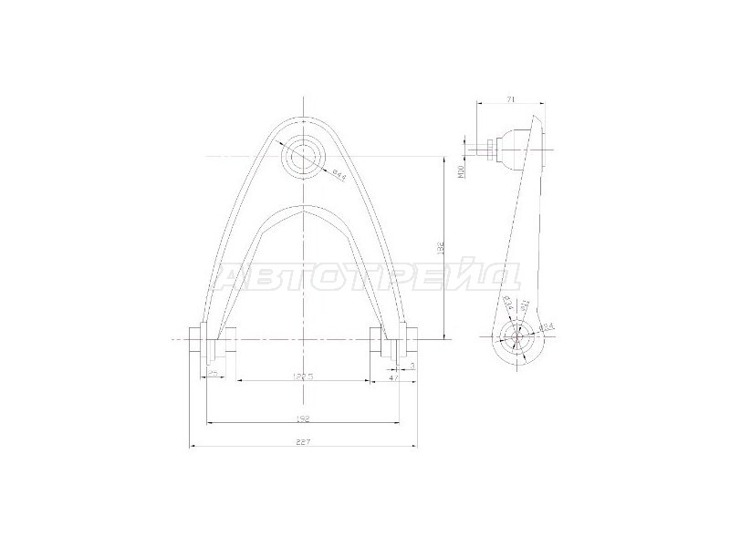Рычаг подвески Honda Civic 95-00 / Civic Ferio 95-00 (Сверху/ Спереди/ Слева)