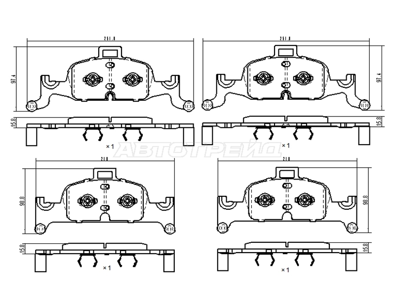 Колодки тормозные (Спереди) Audi A4 15- / A6 18-22
