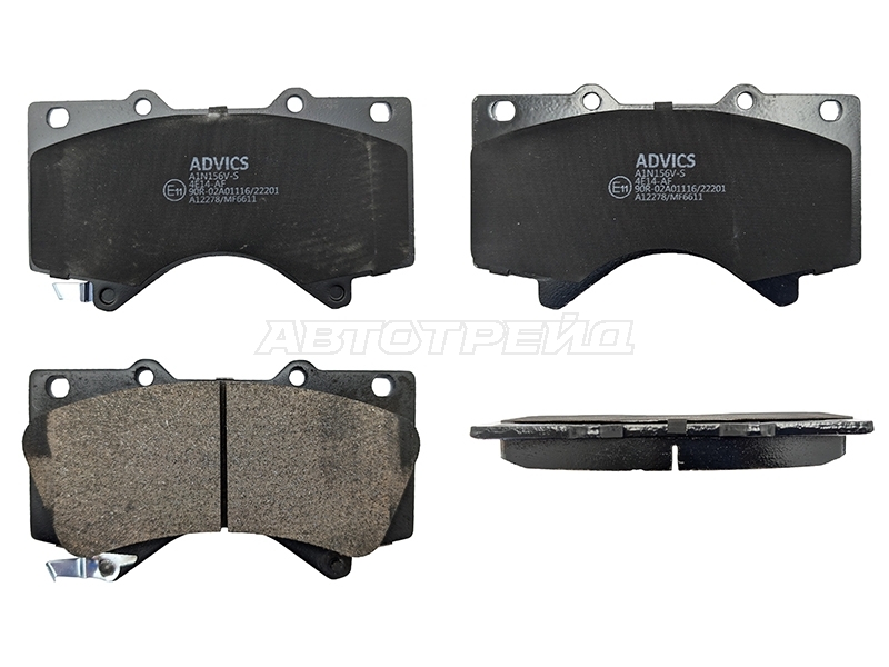 Колодки тормозные перед TOYOTA LAND CRUISER 200/LEXUS LX570 07 ADVICS A1N156V
