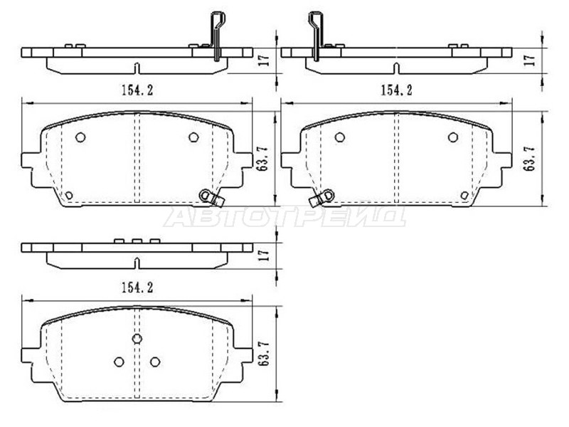 Колодки тормозные (Спереди) Hyundai Santa Fe 18-21 / Kia Sorento 20- SAT ST280140